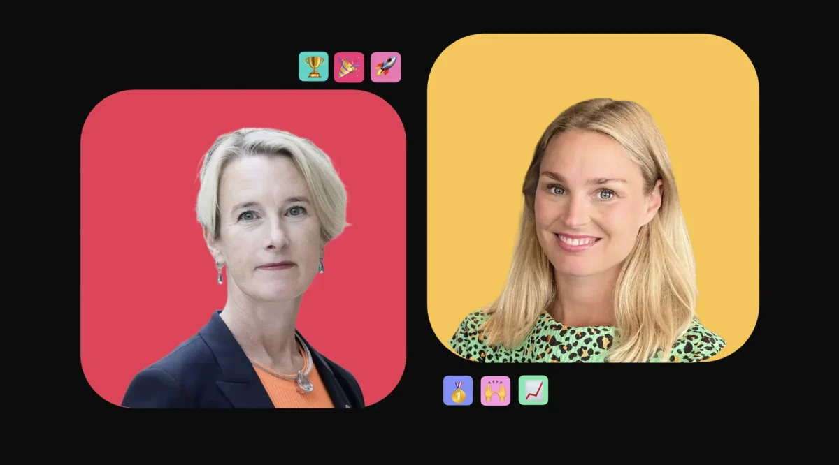 Viveka Beckeman CEO of Skogsindustrierna with Sophie Hedestad CEO of noxit