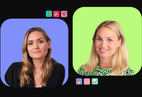 Ebba Lagercrantz vd för Pändy tillsammans med Sophie Hedestad VD för Noxit