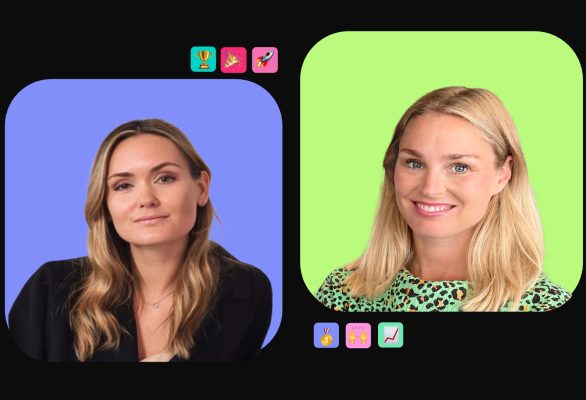 Ebba Lagercrantz vd för Pändy tillsammans med Sophie Hedestad VD för Noxit