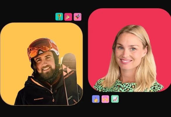 Rasmus Bent VD på Tänndalen med Sophie Hedestad VD på Noxit